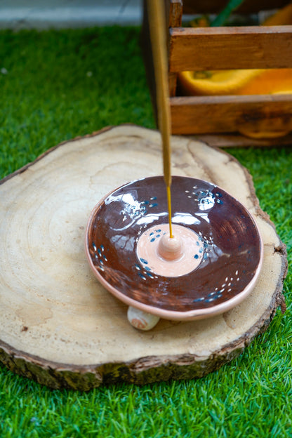 Tetas para incienso de cerámica (Marrón y Naranja)