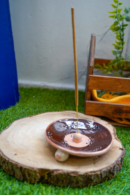 Tetas para incienso de cerámica (Marrón y Naranja)