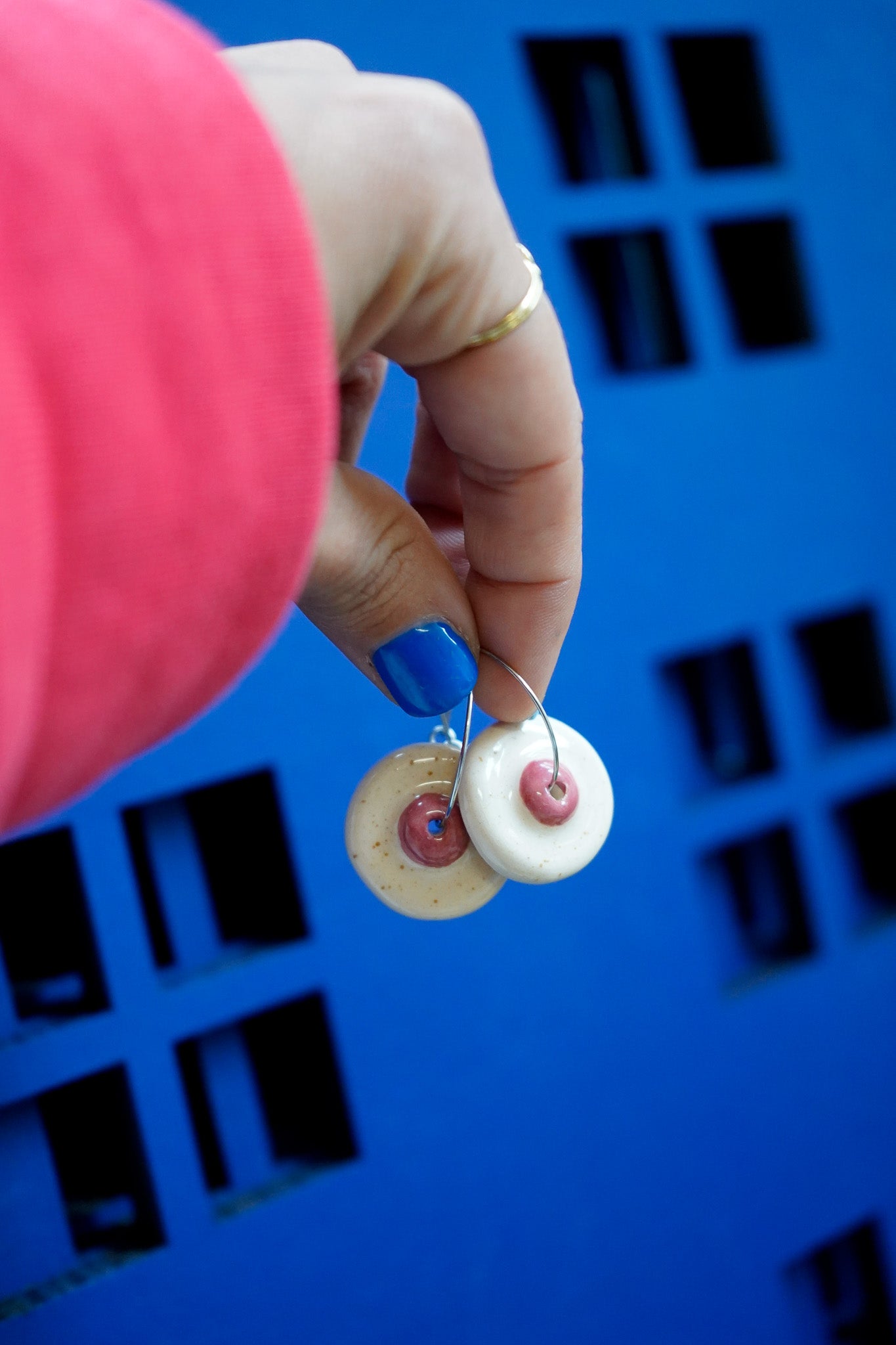 Pendientes Tetas de cerámica - Aro pezón