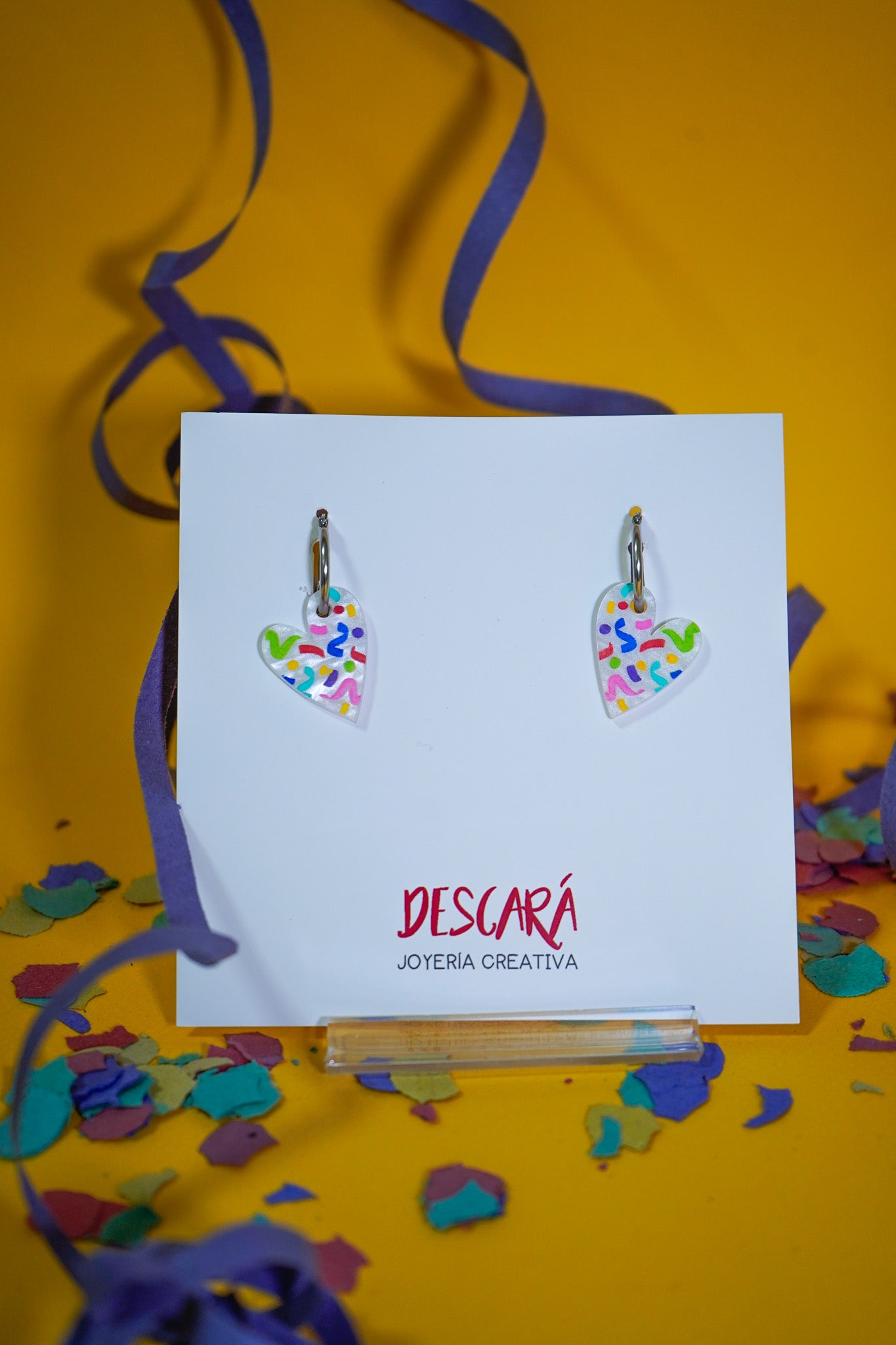 Pendientes Nácar Papelillo Corazón