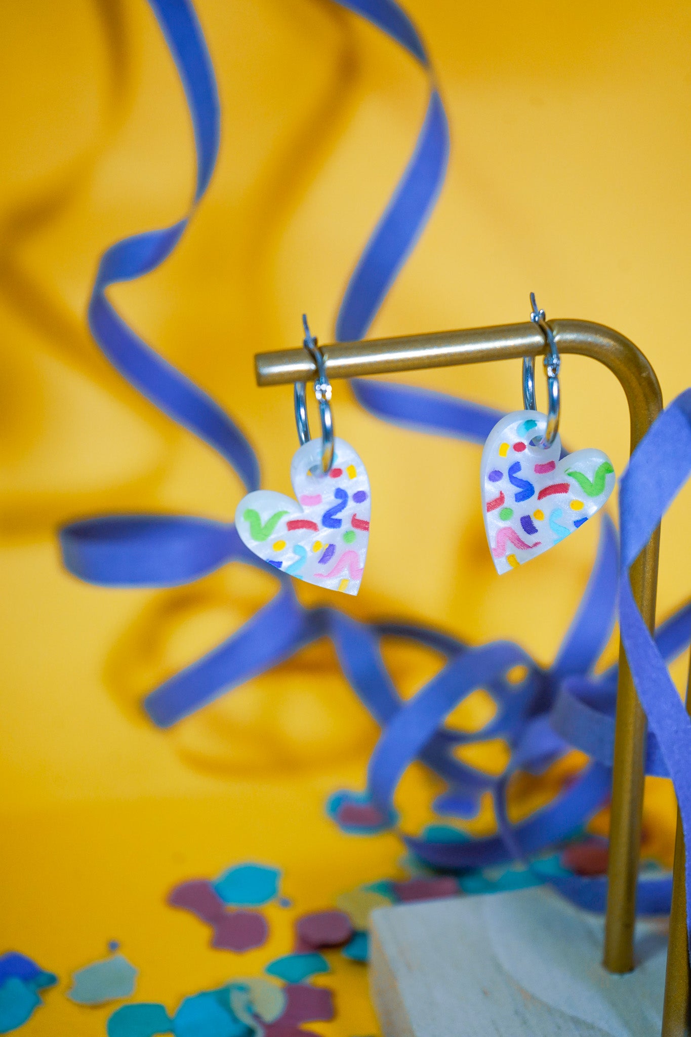 Pendientes Nácar Papelillo Corazón