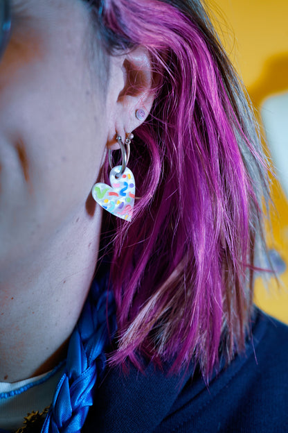 Pendientes Nácar Papelillo Corazón