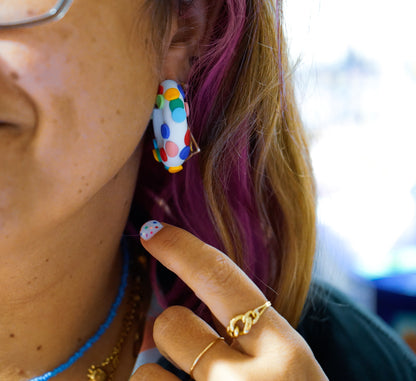 Carnival paper earrings WITH embossing - Chavala x La Vecina