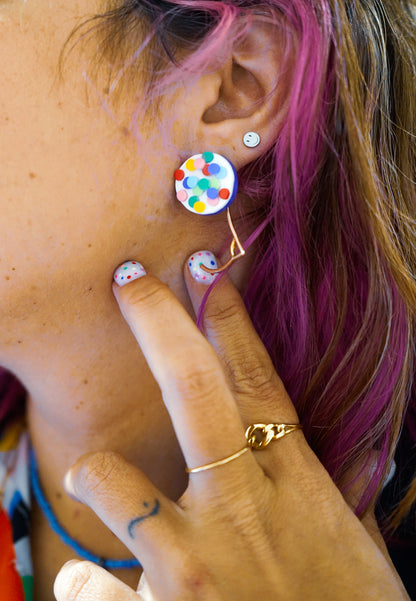 Pendientes redondos carnaval papelillos - Chavala x La Vecina