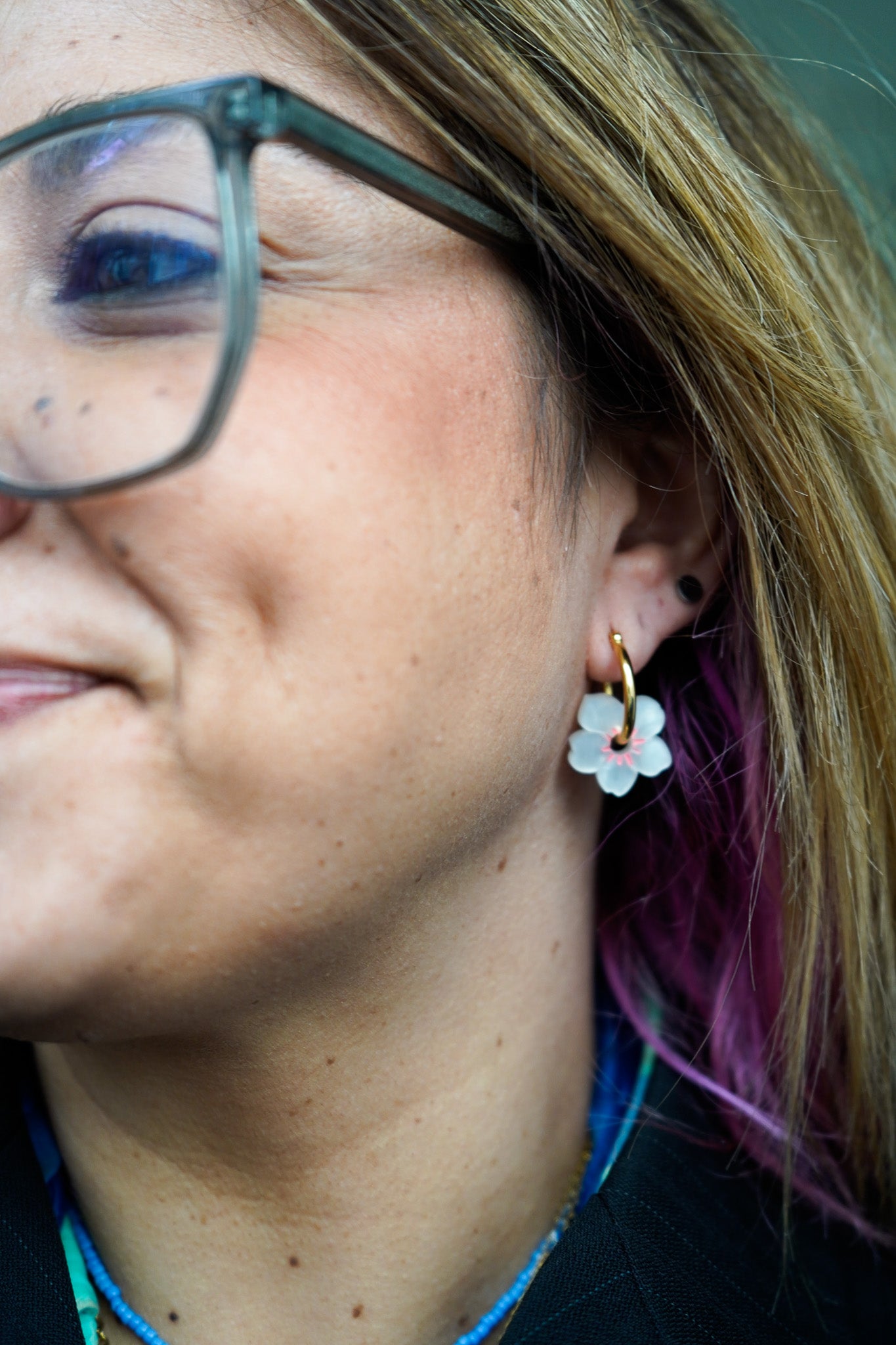 Pendientes Amapolas peque de colores