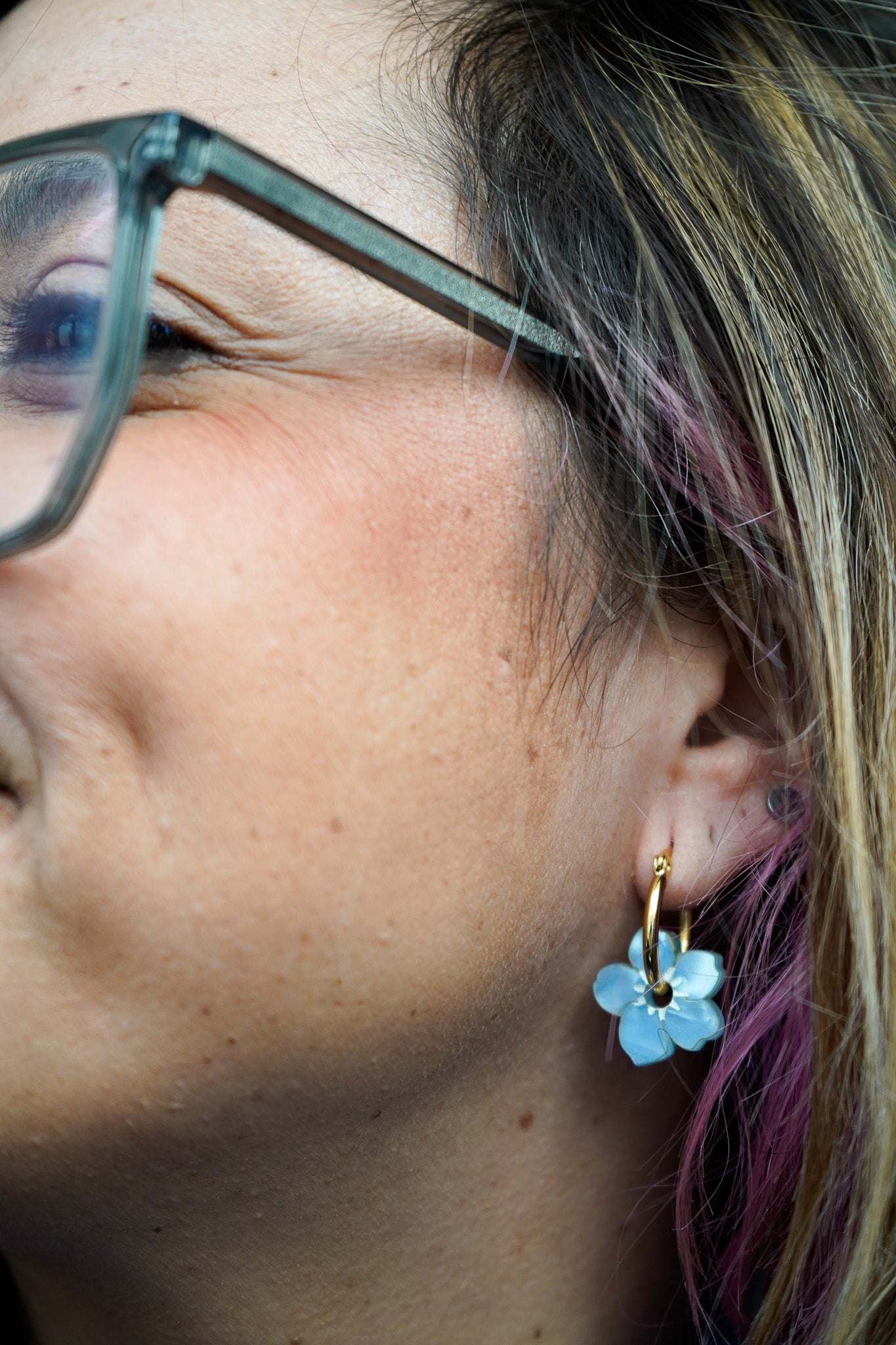 Pendientes Amapolas peque de colores