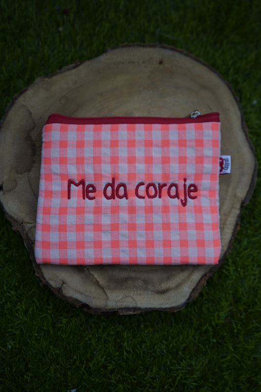 Vichy naranja flúor letra roja - Monedero - Me da coraje