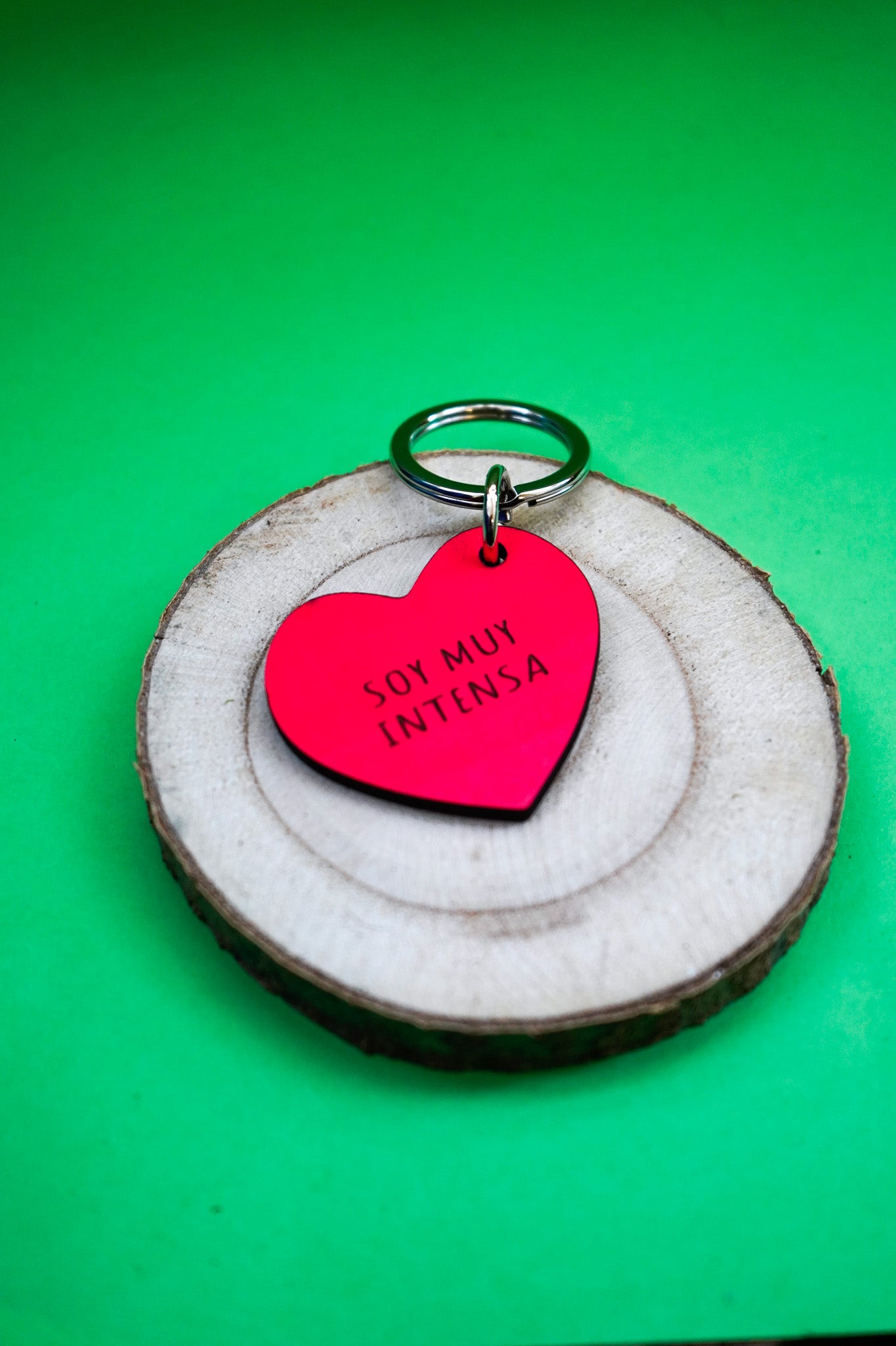 Llavero Soy muy intensa corazón