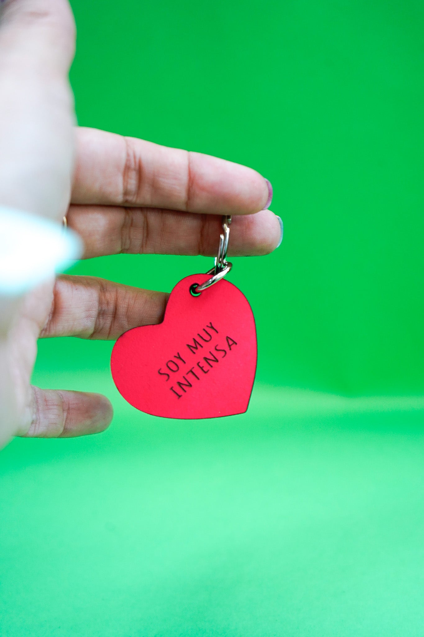 Llavero Soy muy intensa corazón