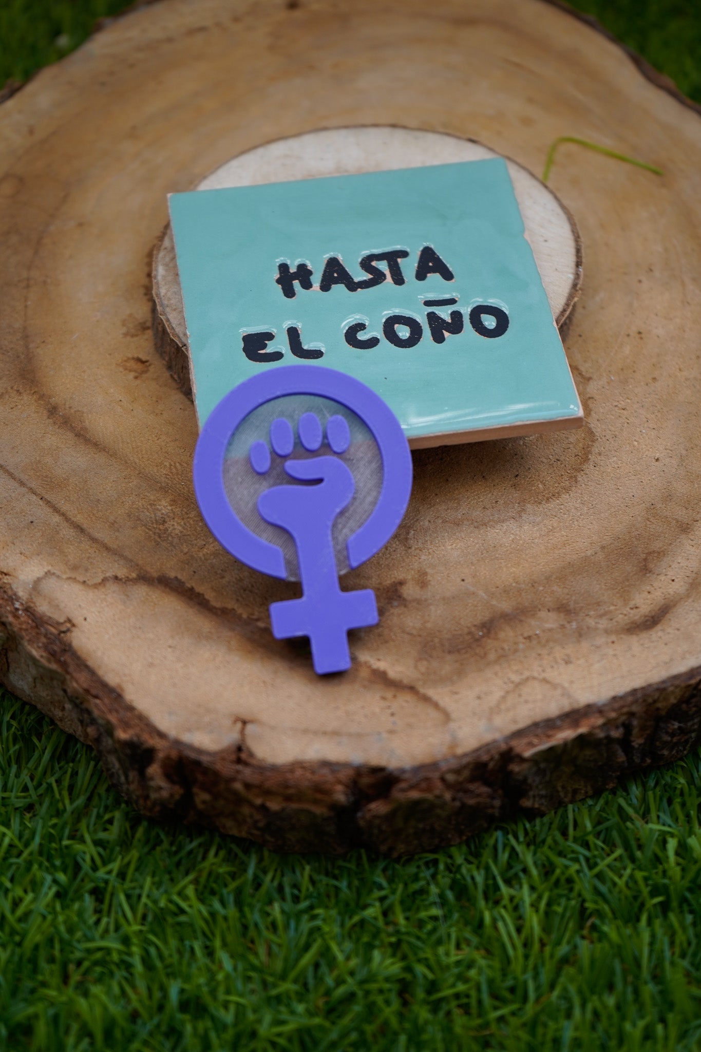 Azulejo imán de cerámica Hasta el Coño