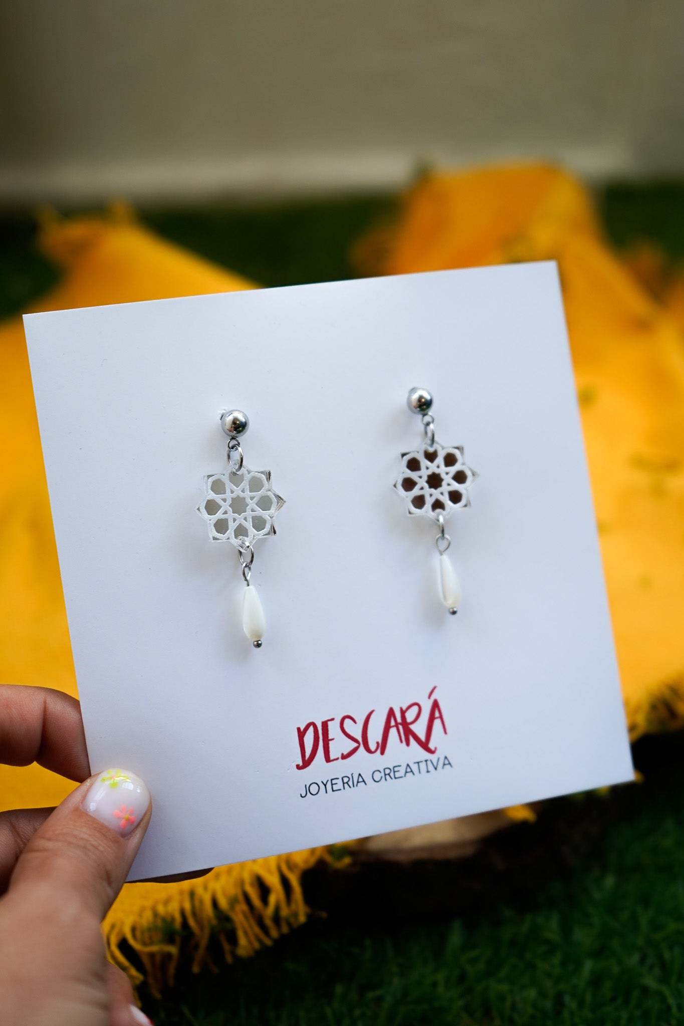 Pendientes estrella tartesos con lágrima