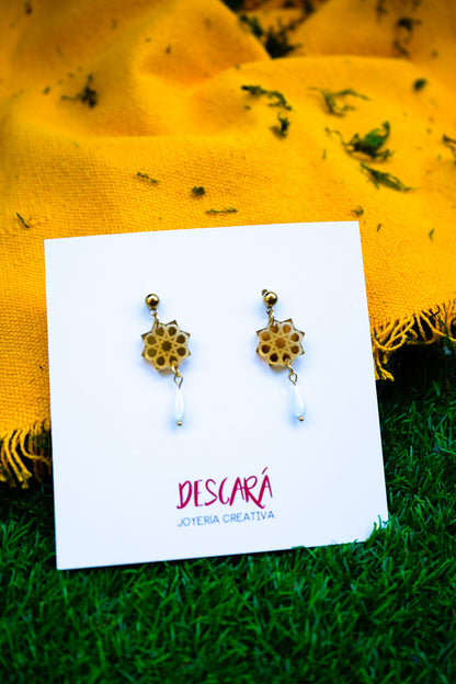 Pendientes estrella tartesos con lágrima