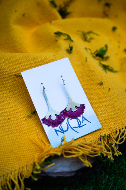 Pendientes clavel de latón