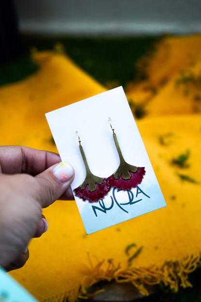 Pendientes clavel de latón