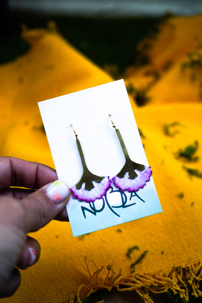 Pendientes clavel de latón