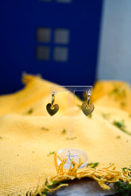 Pendientes mini corazón metacrilato