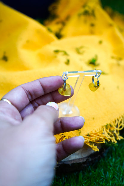 Pendientes mini corazón metacrilato