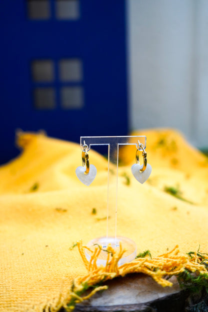 Pendientes mini corazón metacrilato