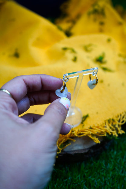 Pendientes mini corazón metacrilato