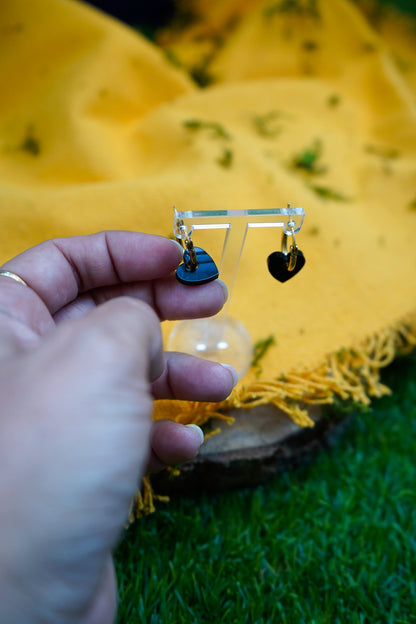 Pendientes mini corazón metacrilato