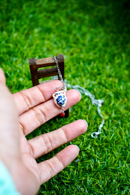 Collar jarrones con gota de colores