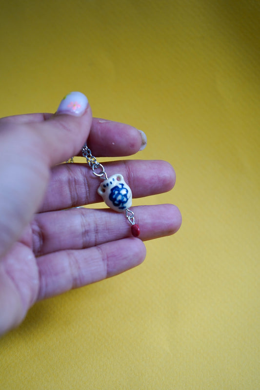 Collar jarrones con gota de colores