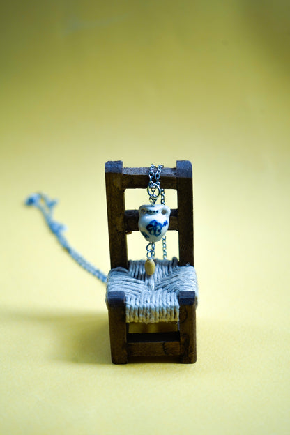 Collar jarrones con gota de colores