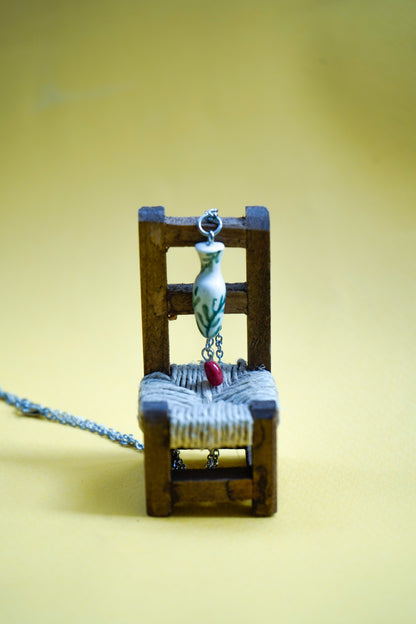 Collar jarrones con gota de colores