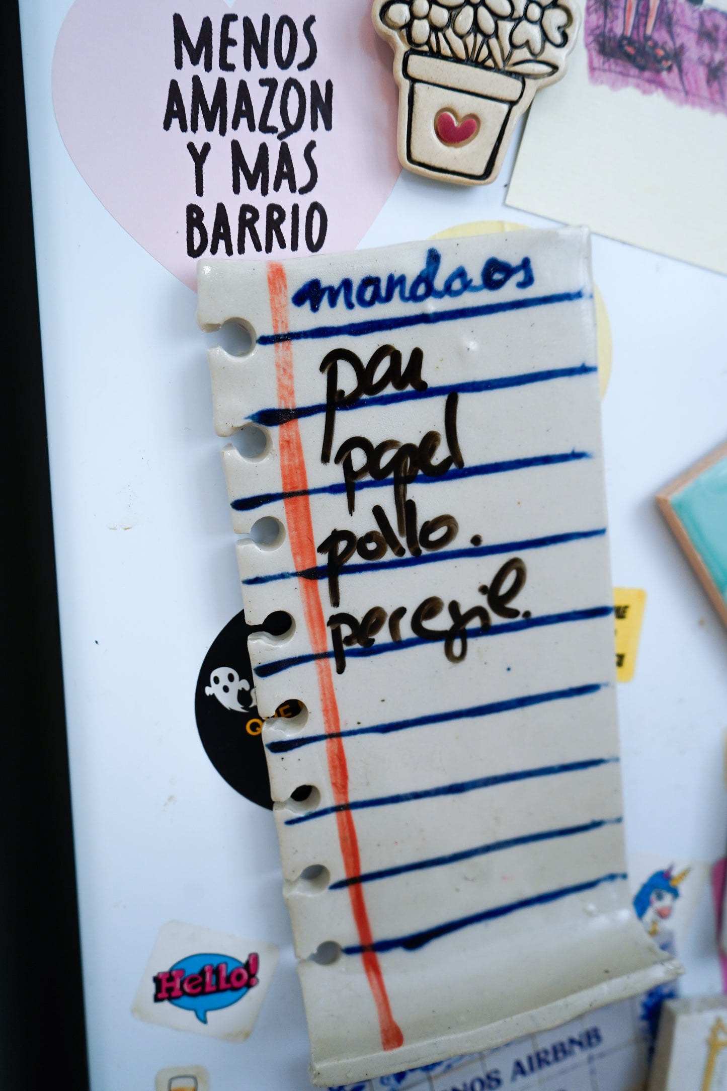 Imán nota de mandaos de cerámica