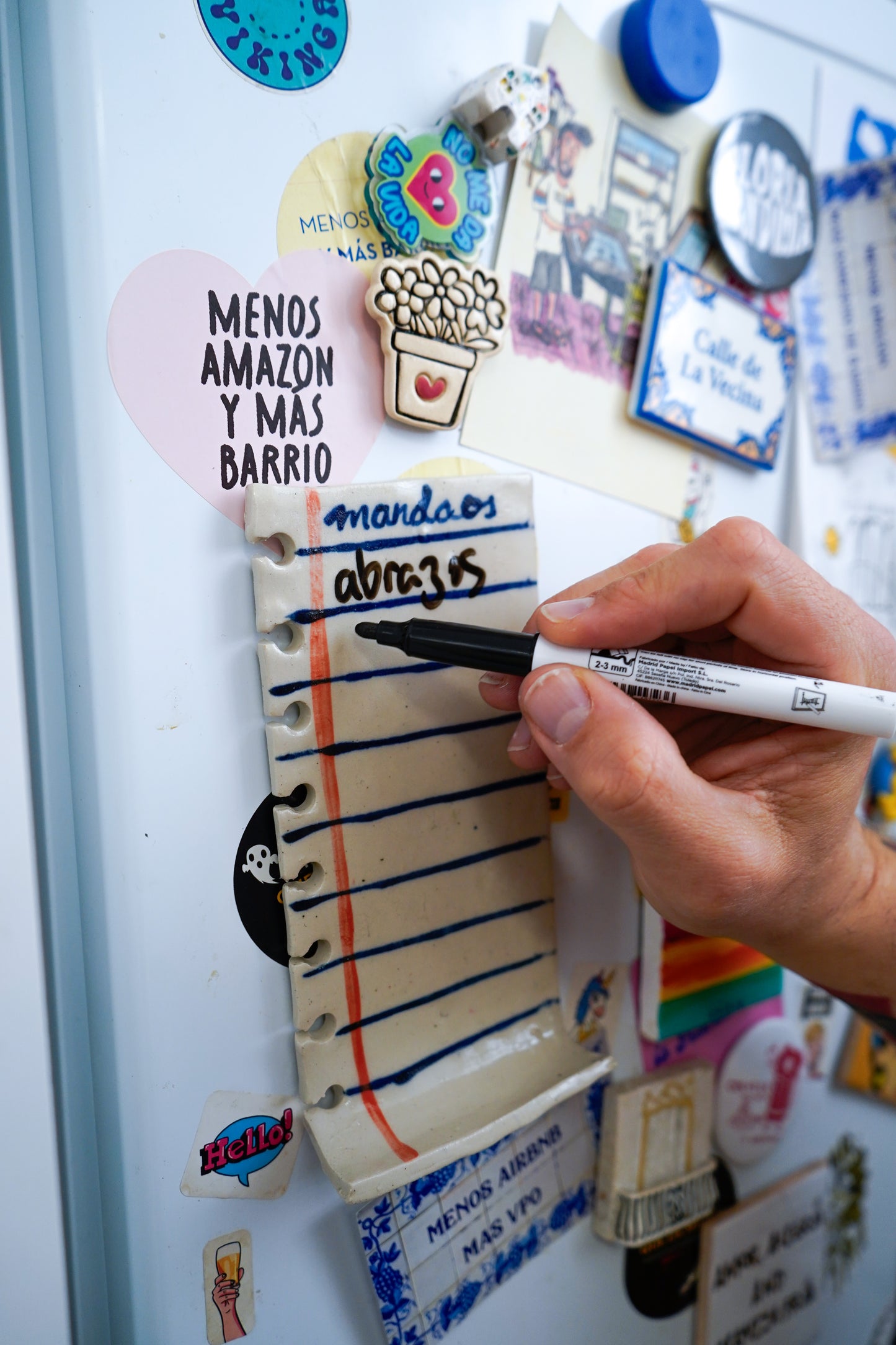 Imán nota de mandaos de cerámica