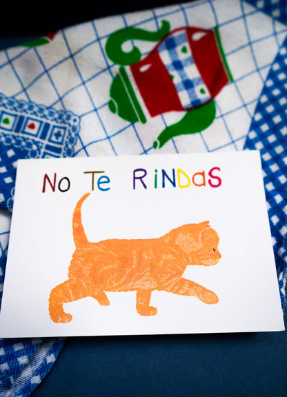 Postal gato No te rindas