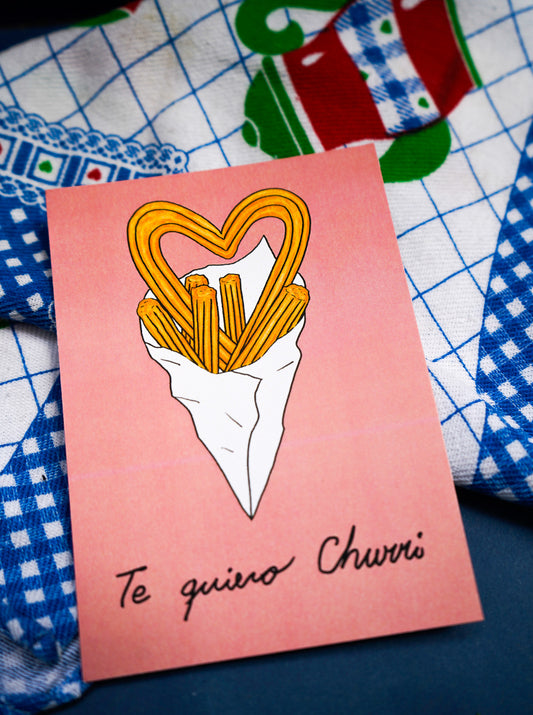Postal Te quiero churri con churros