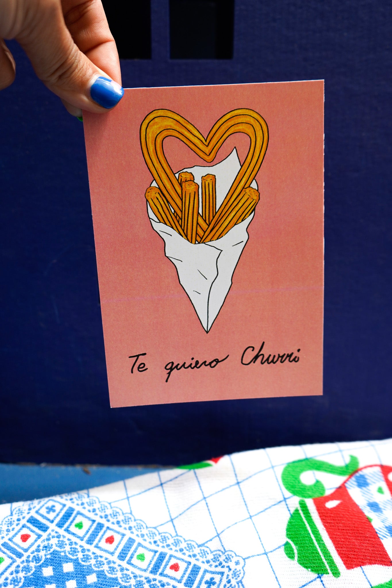 Postal Te quiero churri con churros
