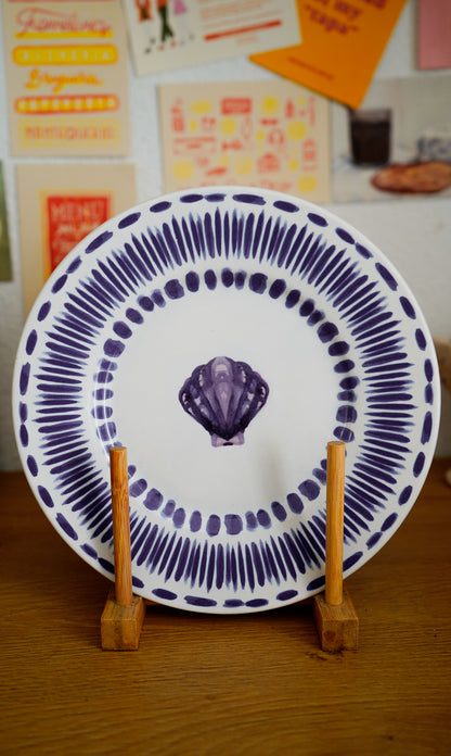 Plato concha azul 23cm