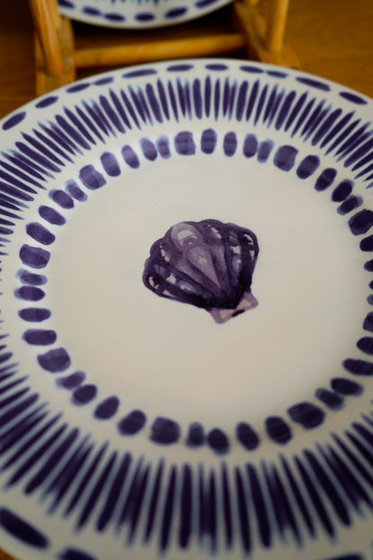 Plato concha azul 23cm