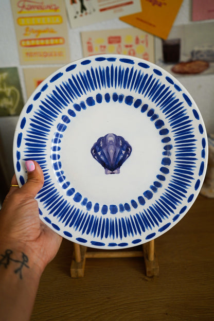 Plato concha azul 23cm