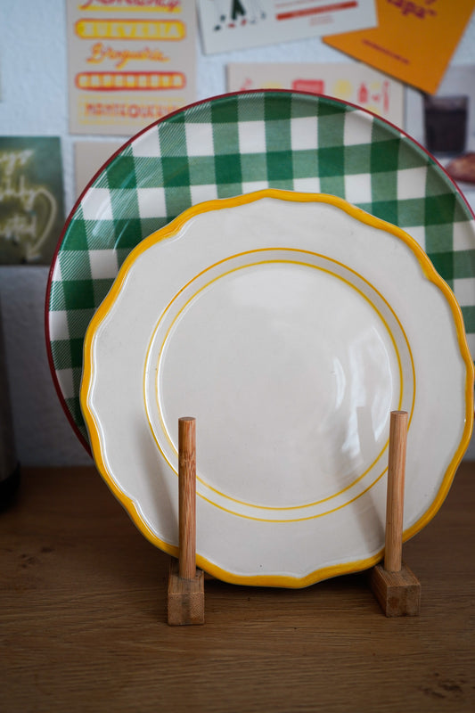 Plato ondas amarillas 22cm