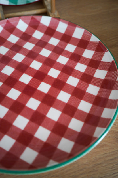 Plato rojo mantel de casa 27cm