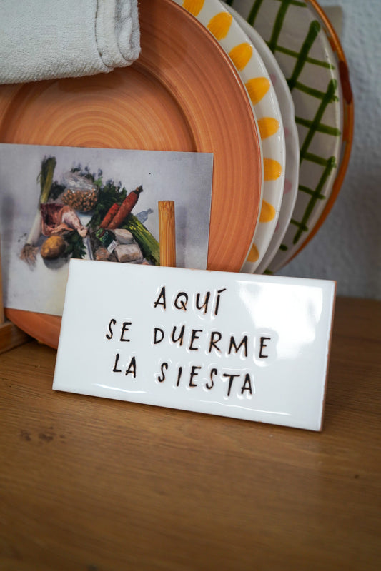 Azulejo para colgar Aquí se duerme la siesta