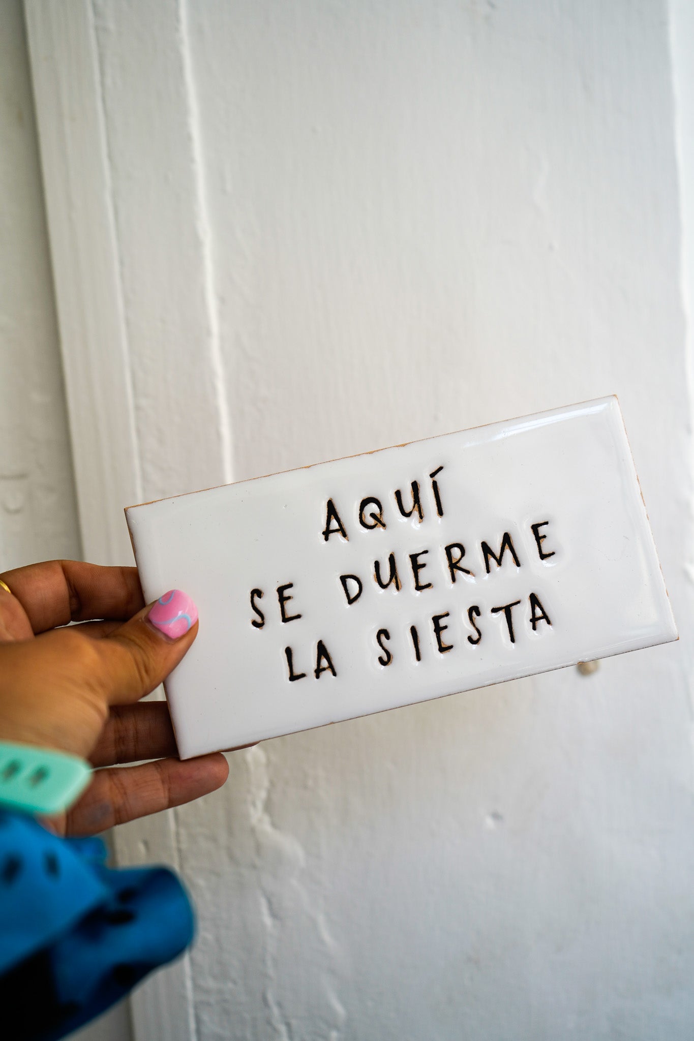 Azulejo para colgar Aquí se duerme la siesta