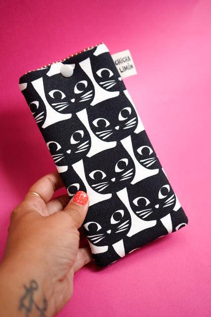 Funda de gafas gatos blanco y negro