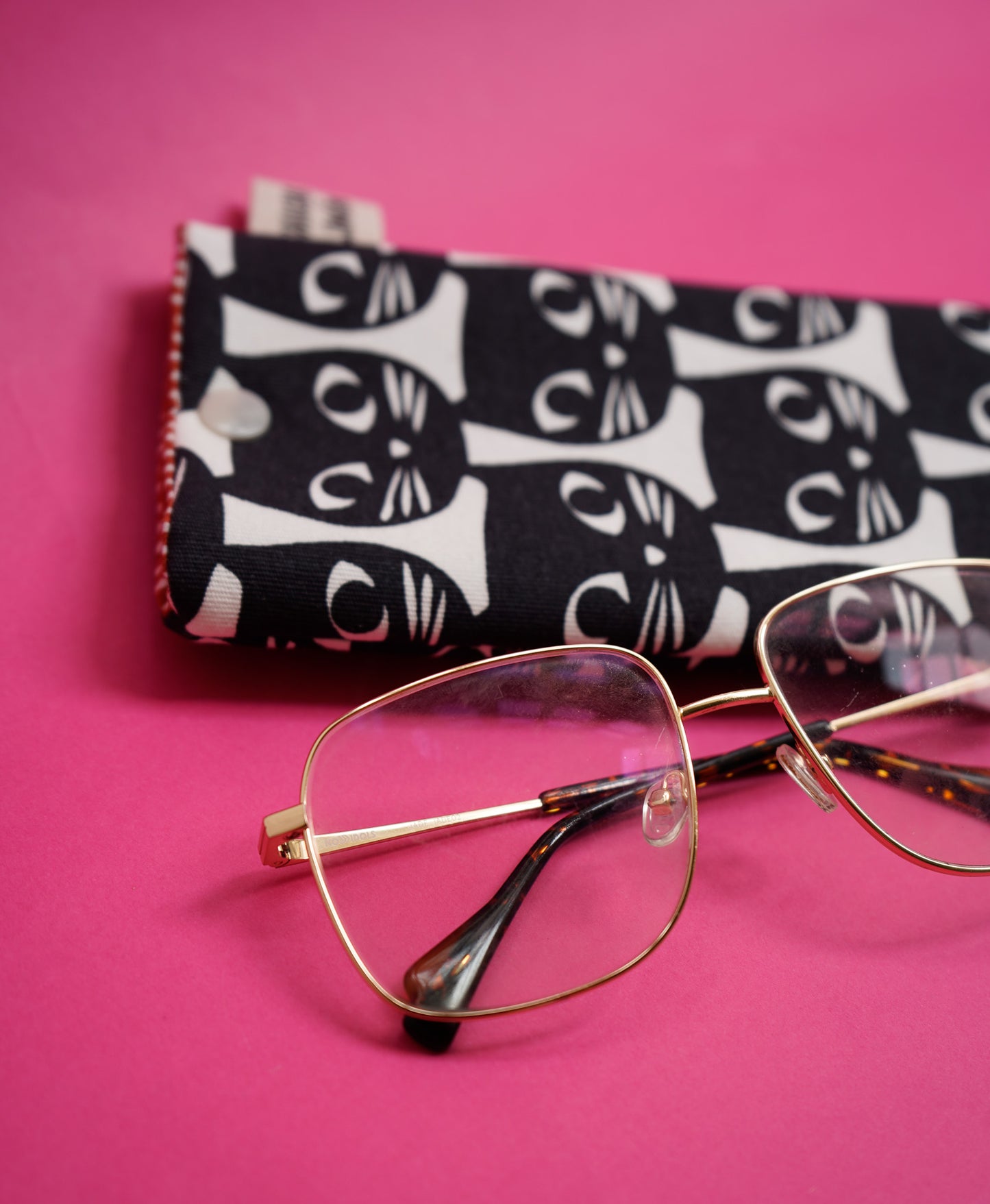 Funda de gafas gatos blanco y negro