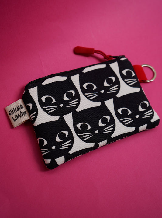 Monedero gatos blanco y negro