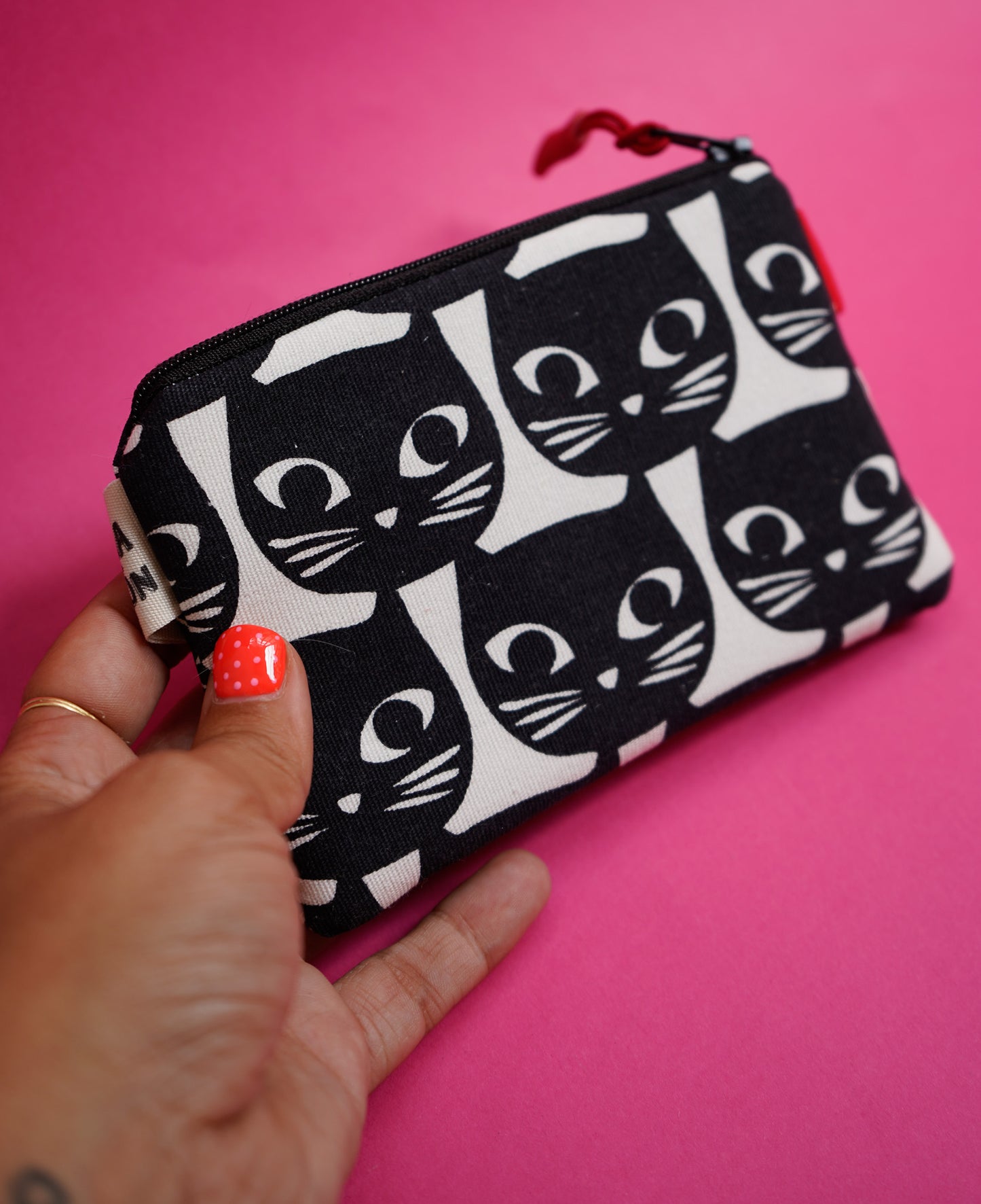 Monedero gatos blanco y negro