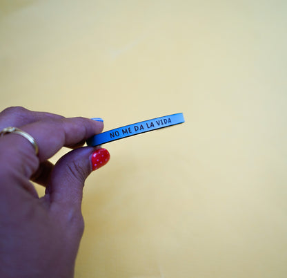 Pulsera No me da la vida azul