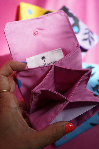 Monedero ROSA linograbado