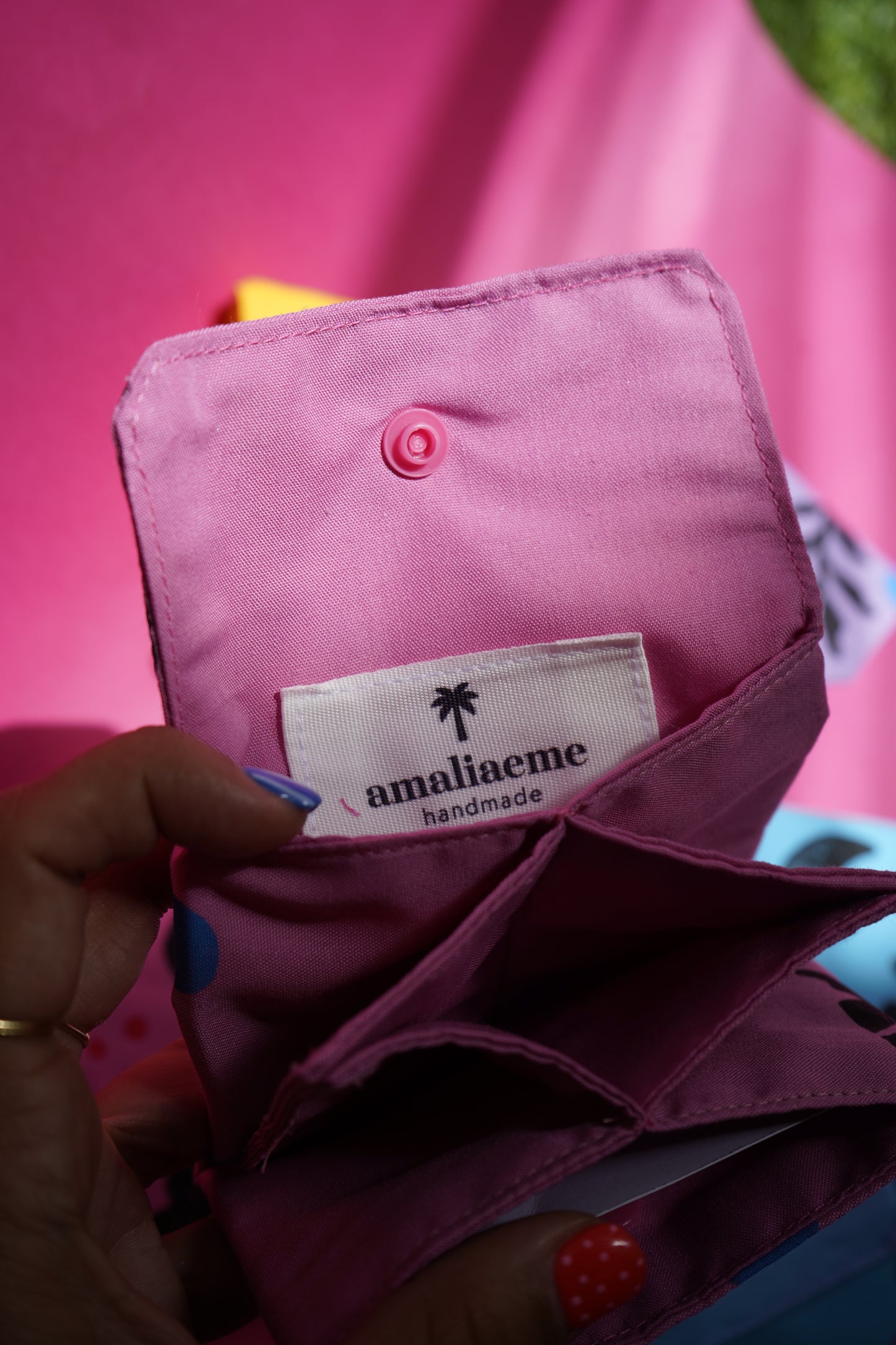 Monedero ROSA linograbado