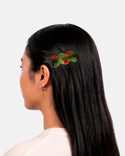 Pinza de pelo banderilla de olivas