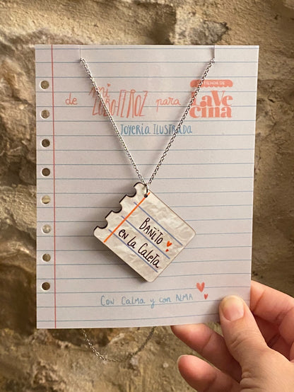 Collar  "Bañito en la caleta" notas