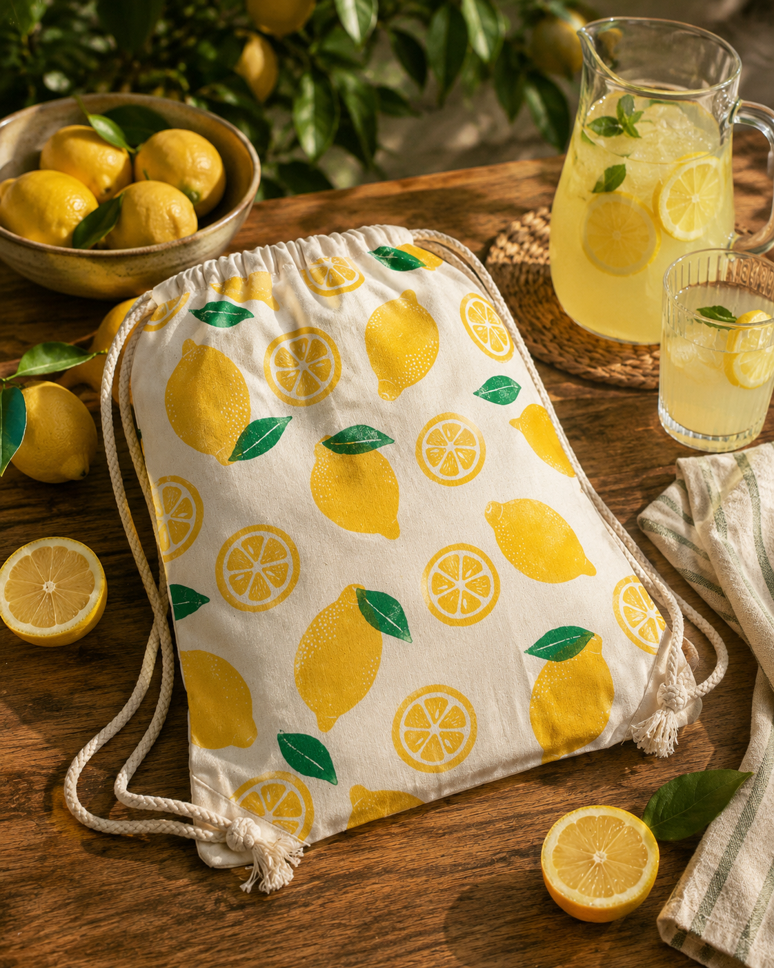 Mochila cuerdas - Limones